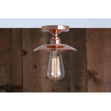 Industrial Chic Copper Ceiling Light Fixture