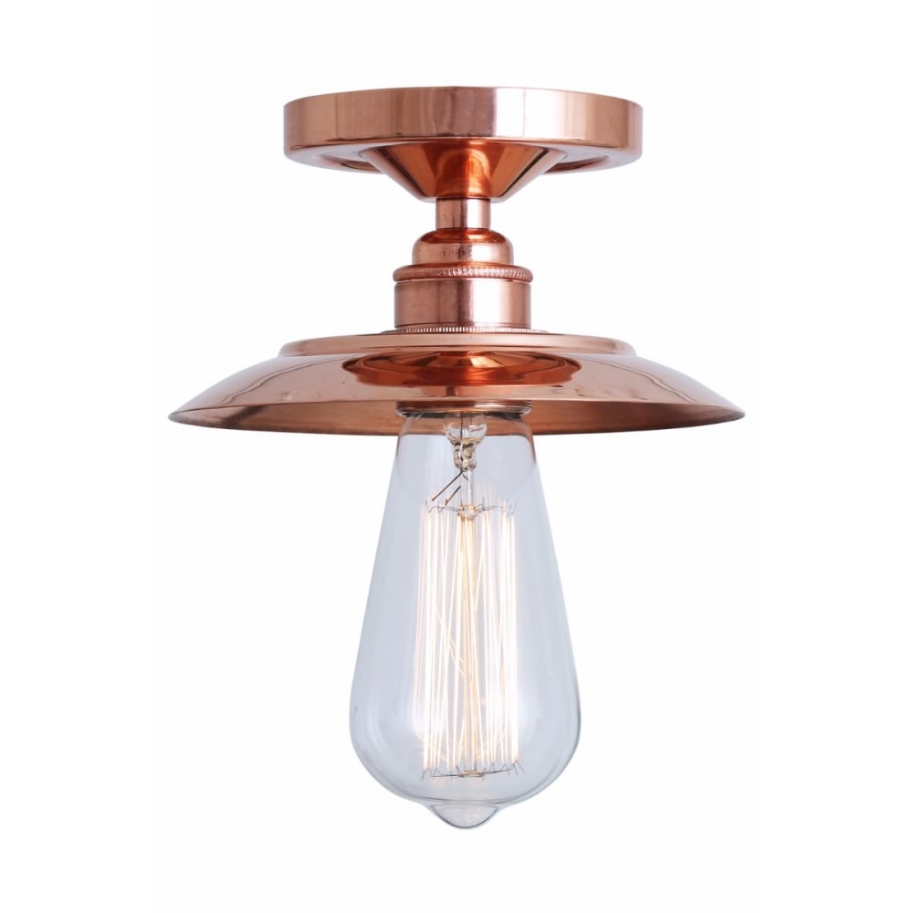 Industrial Chic Copper Ceiling Light Fixture