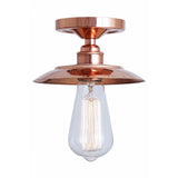 Industrial Chic Copper Ceiling Light Fixture