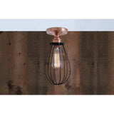Contemporary Copper Flush Mount Ceiling Light - Abuja Collection