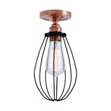 Contemporary Copper Flush Mount Ceiling Light - Abuja Collection