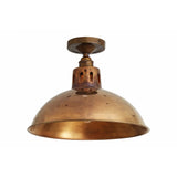 Vintage Parisian Brass Ceiling Light Fixture, Antique Finish