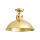 Vintage Parisian Brass Ceiling Light Fixture, Antique Finish
