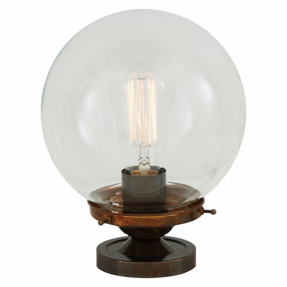 Riad Antique Brass 20cm Globe Ceiling Light Fixture