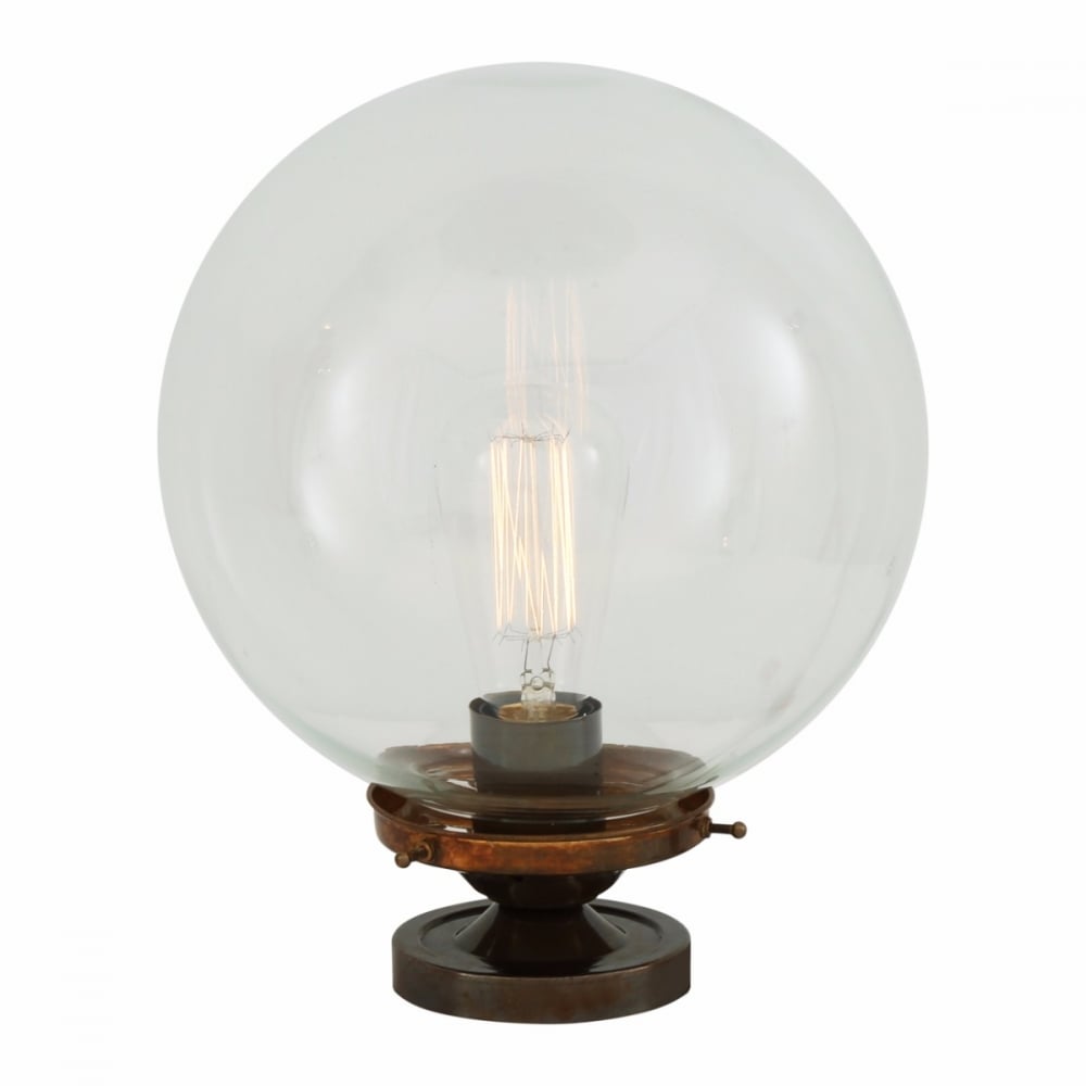 Antique Brass Globe Ceiling Light by Riad - 25cm Diameter