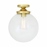 Antique Brass Globe Ceiling Light by Riad - 25cm Diameter
