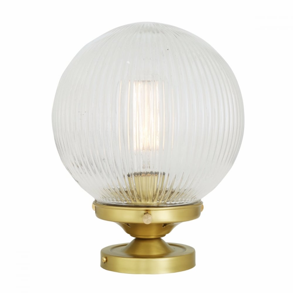 Stanley Holophane 8 Globe Ceiling Light in Antique Brass