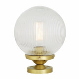 Stanley Holophane 8 Globe Ceiling Light in Antique Brass