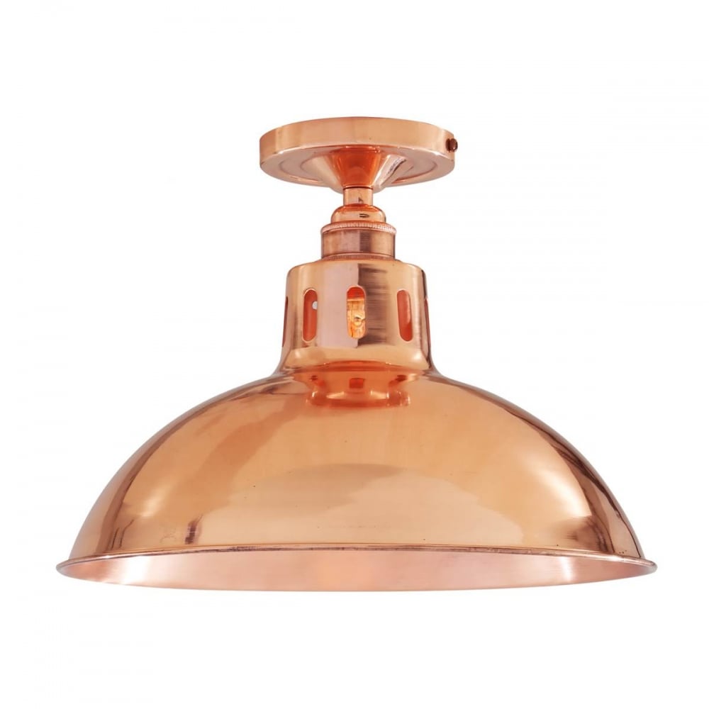 Berlin Vintage Ceiling Light, Polished Copper Finish