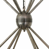 Kyoto Vintage Industrial 6-Rod Brass Chandelier