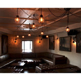 Praia Vintage Brass Cage Pendant Light Cluster