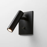 Sleek Modern Black LED Wall Reading Light with On-Off Switch