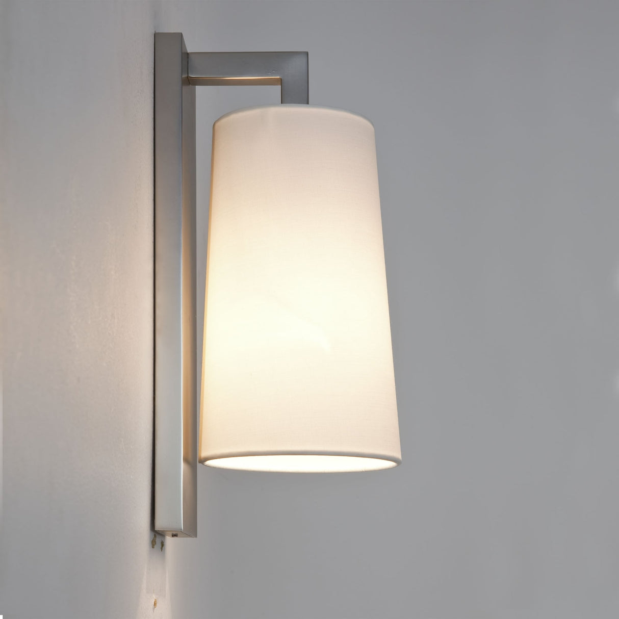 Lago Matt Nickel Bathroom Wall Sconce Without Shade