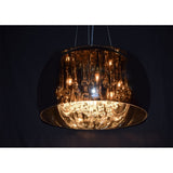 Argos 50cm Smoked Drum Crystal Pendant Light in Chrome Finish