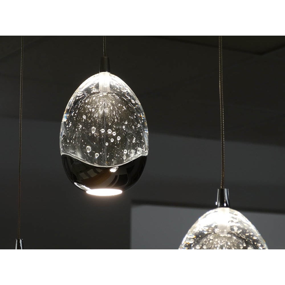 Sleek Chrome Bubble Orb Pendant Light