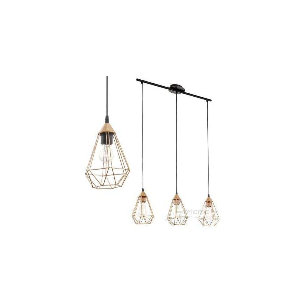 Tarbes Industrial Vintage Linear Pendant Light in Copper & Black