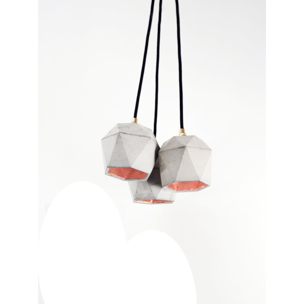 GANT Lights [T2] Modern Concrete Dome Pendant Light Cluster