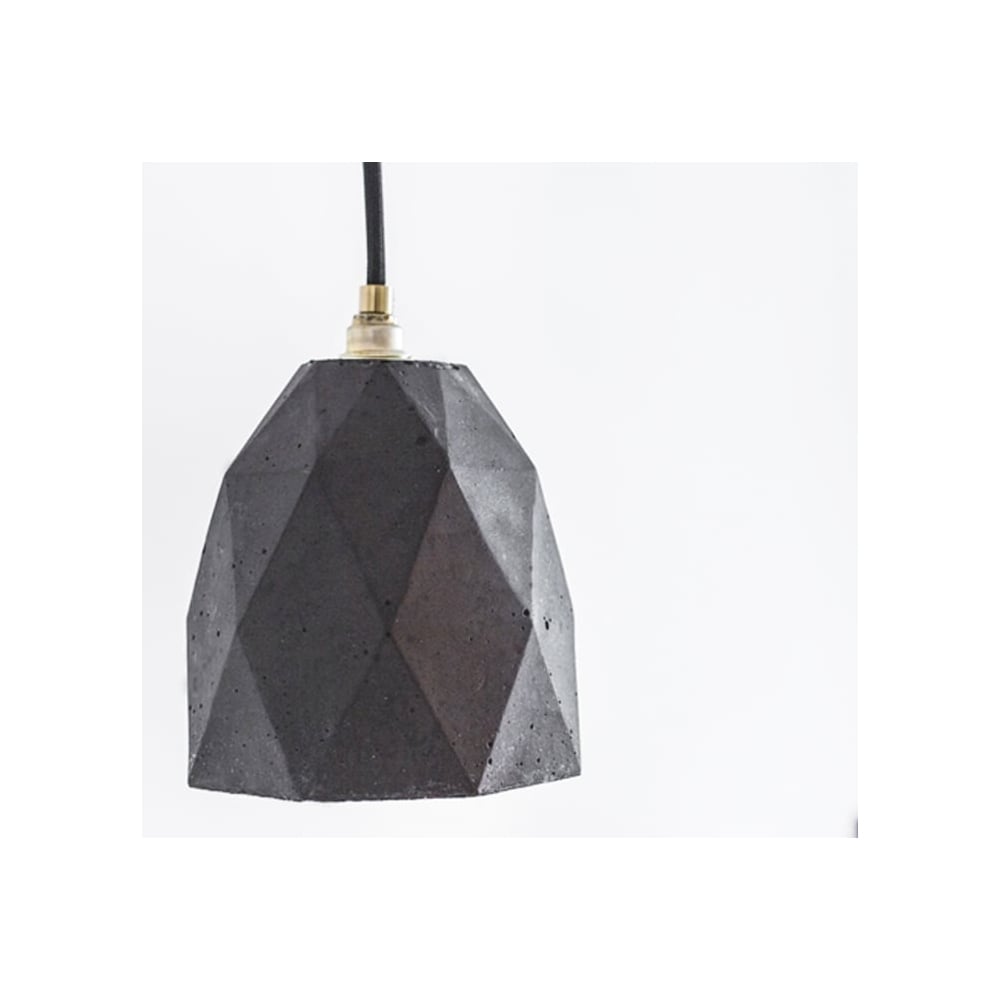 GANT Lights [T1] Geometric Concrete Pendant with Silver Interior