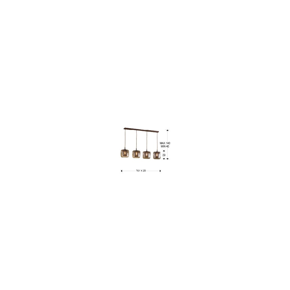 Elegant Chocolate Jar Pendant Light Fixture - 4 Bulb Ceiling Design