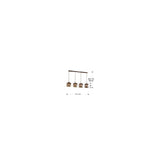 Elegant Chocolate Jar Pendant Light Fixture - 4 Bulb Ceiling Design
