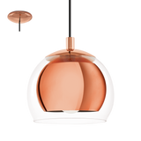 Lustrous Copper Glass Globe Pendant Light