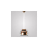 Lustrous Copper Glass Globe Pendant Light