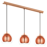 Rocamar Triple Globe Copper Pendant Lighting Fixture