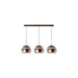 Rocamar Triple Globe Copper Pendant Lighting Fixture