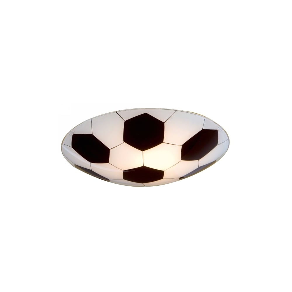 Youth Soccer-Themed Glass Ceiling Light Fixture