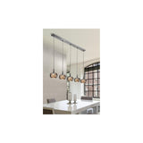 Glistening Crystal Dome LED Pendant Light with Art Deco Flair
