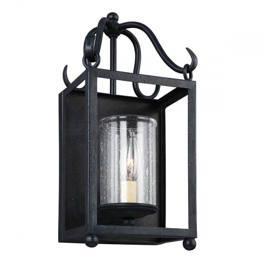 Victorian Elegance Black Lantern Sconce