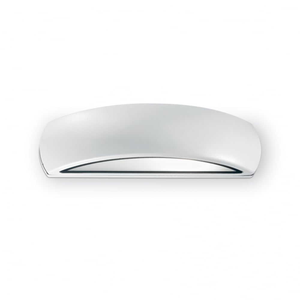 Contemporary Sleek White Angled Wall Light
