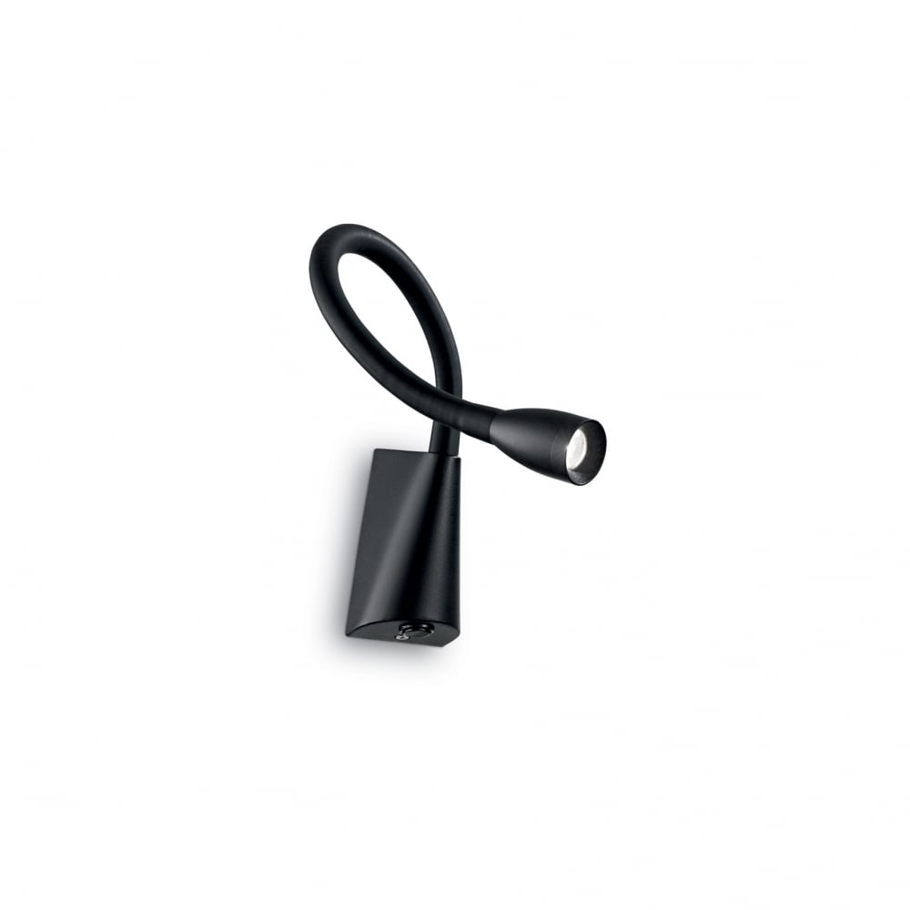 Contemporary Black LED Wall Lamp with Integrated Switch