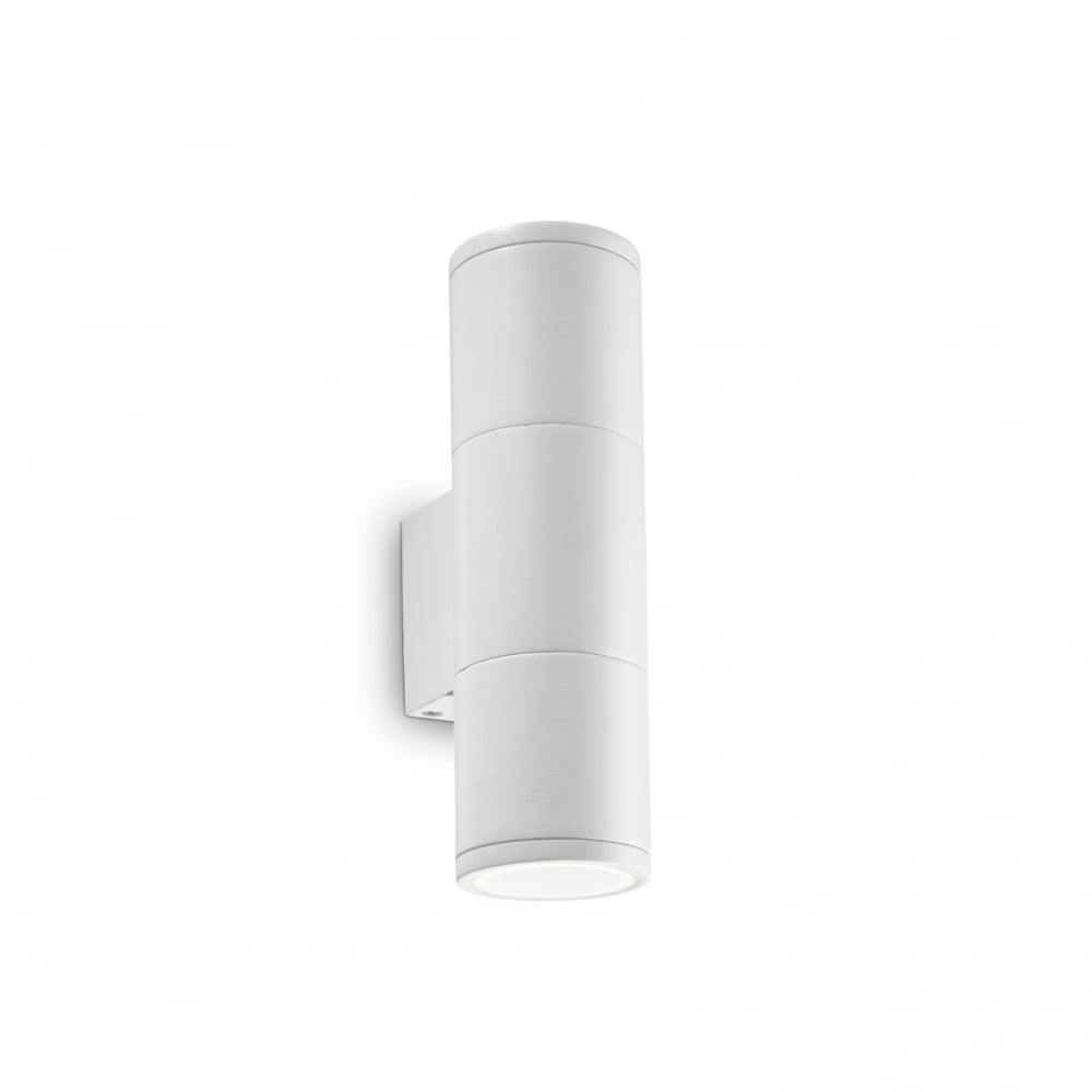 Outdoor Modern Twin Up/Down White Wall Sconce Light