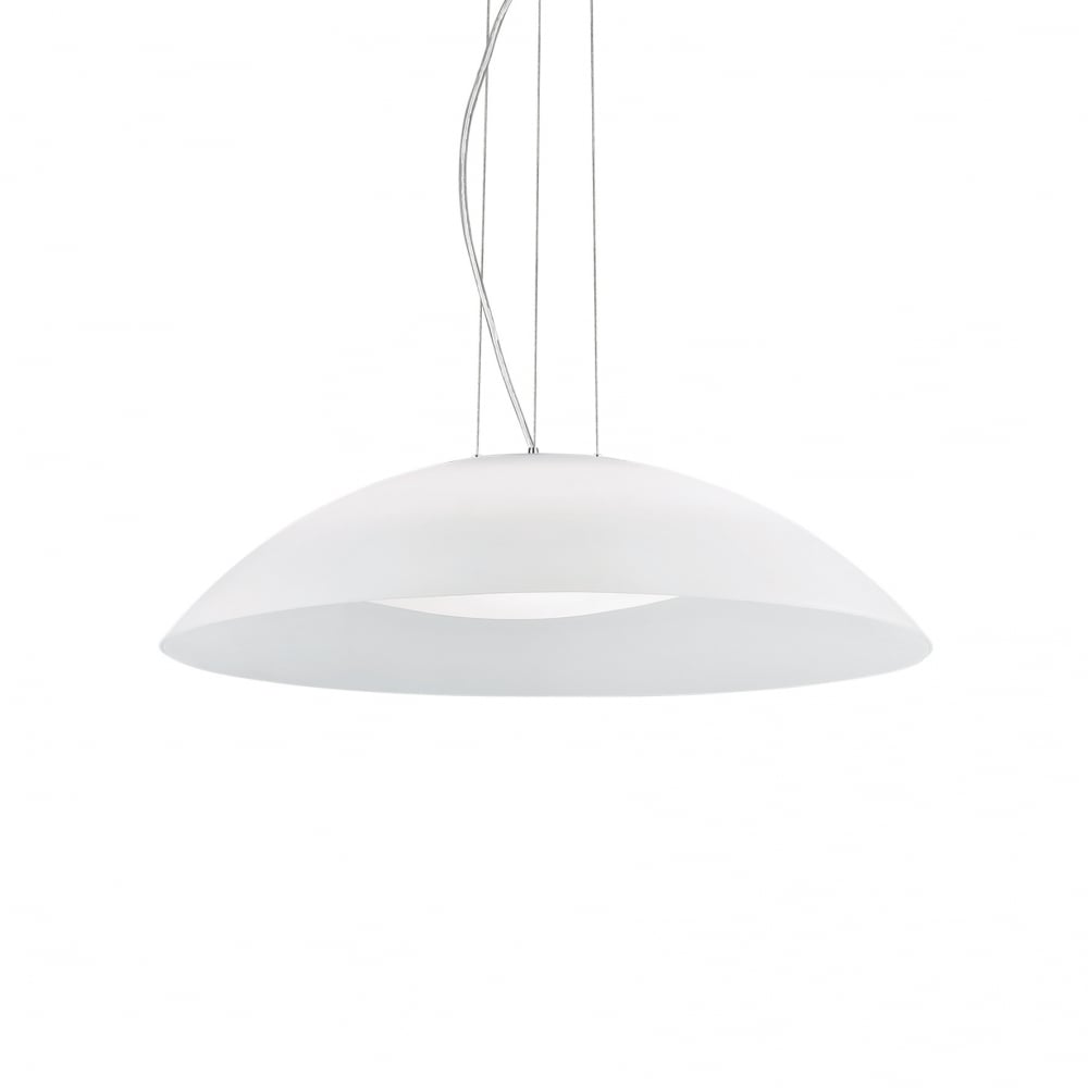 Lena Trio Globe Pendant Light in Matte White