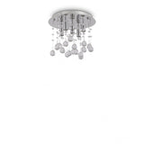 Lunar Elegance 5-Light Chrome Crystal Ceiling Fixture