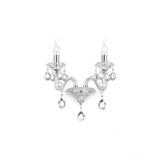 Negresco Elegant Twin Wall Sconce in Crystal Clear Finish