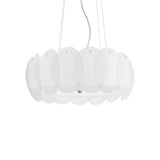 Sleek Ovalino 8-Light Contemporary Pendant in White