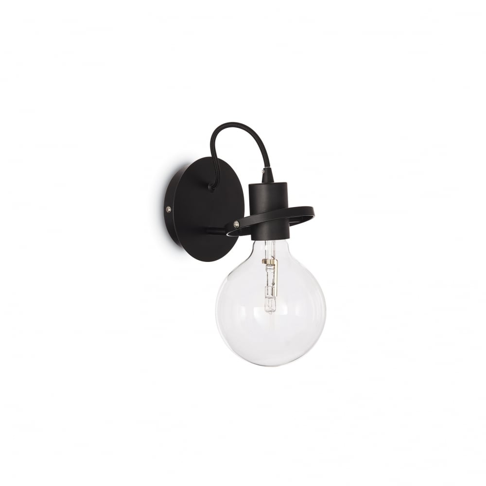 Sleek Black Wall Sconce - Radio Collection