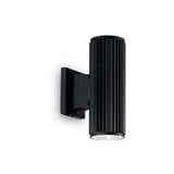 Sleek Black Wall-Mount Outdoor Light with Dual GU10 Illumination