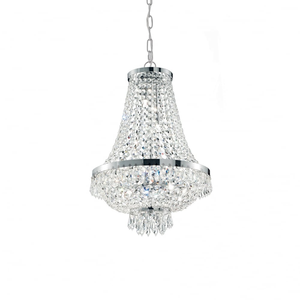 Caesar Six-Light Chrome Pendant Chandelier