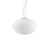 Frosted Globe Pendant Light, Chrome Finish, 40cm - Modern Candy Collection