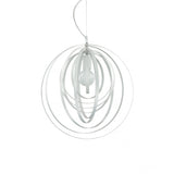 Sleek Modern White Globe Adjustable Pendant Light
