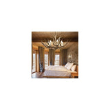 Grand Lodge Antler Chandelier, Majestic 12 Light