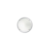 Lucia Round White Outdoor Wall Light Fixture