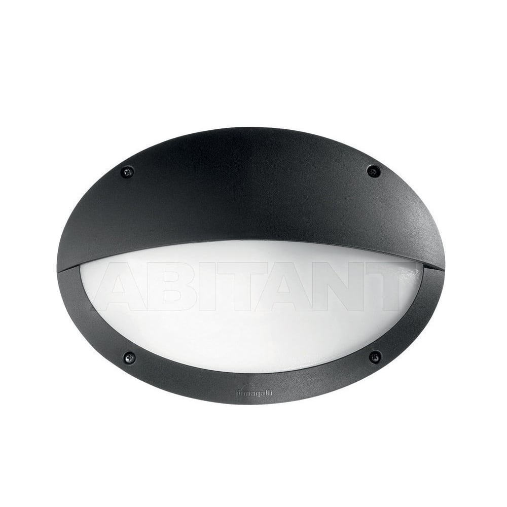 Maddi Black Oval Wall Bulkhead Outdoor Lamp with Eyelid Design