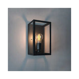 Charterhouse Black Rectangular Outdoor Wall Lantern Light