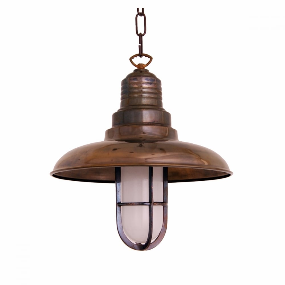 Rixton Antique Brass Pendant Light with Glass Accents (GL144, GL147, GL148)
