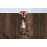 Contemporary Copper Flush Mount Ceiling Light - Abuja Collection