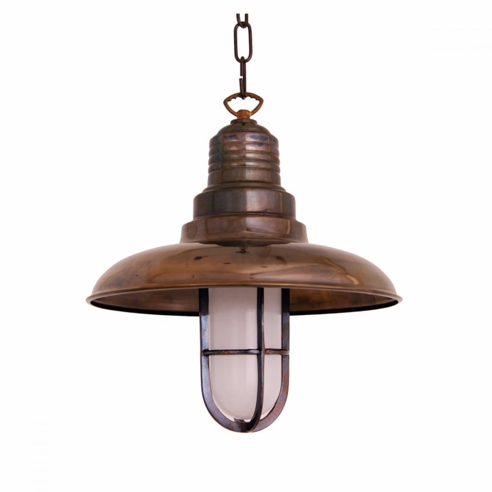 Rixton Antique Brass Pendant Light with Glass Accents (GL144, GL147, GL148)